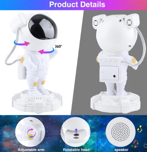 Astronauta Con Base Luz RGB+Parlante Bt